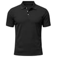 thumbnail image 3 of SGMVNU Men's Short Sleeve Polo Shirts, Solid Color V Neck Collared Golf Tee, Casual Slim Fit Breathable Summer T Shirts for Daily Work Outdoor Black M, 3 of 7