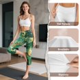 thumbnail image 6 of HELLHERO Marbled Printed Capri Leggings for Women Breathable Yoga Pants High Waisted Workout Leggings Athletic Yoga Capris with Pockets, XS, 6 of 7