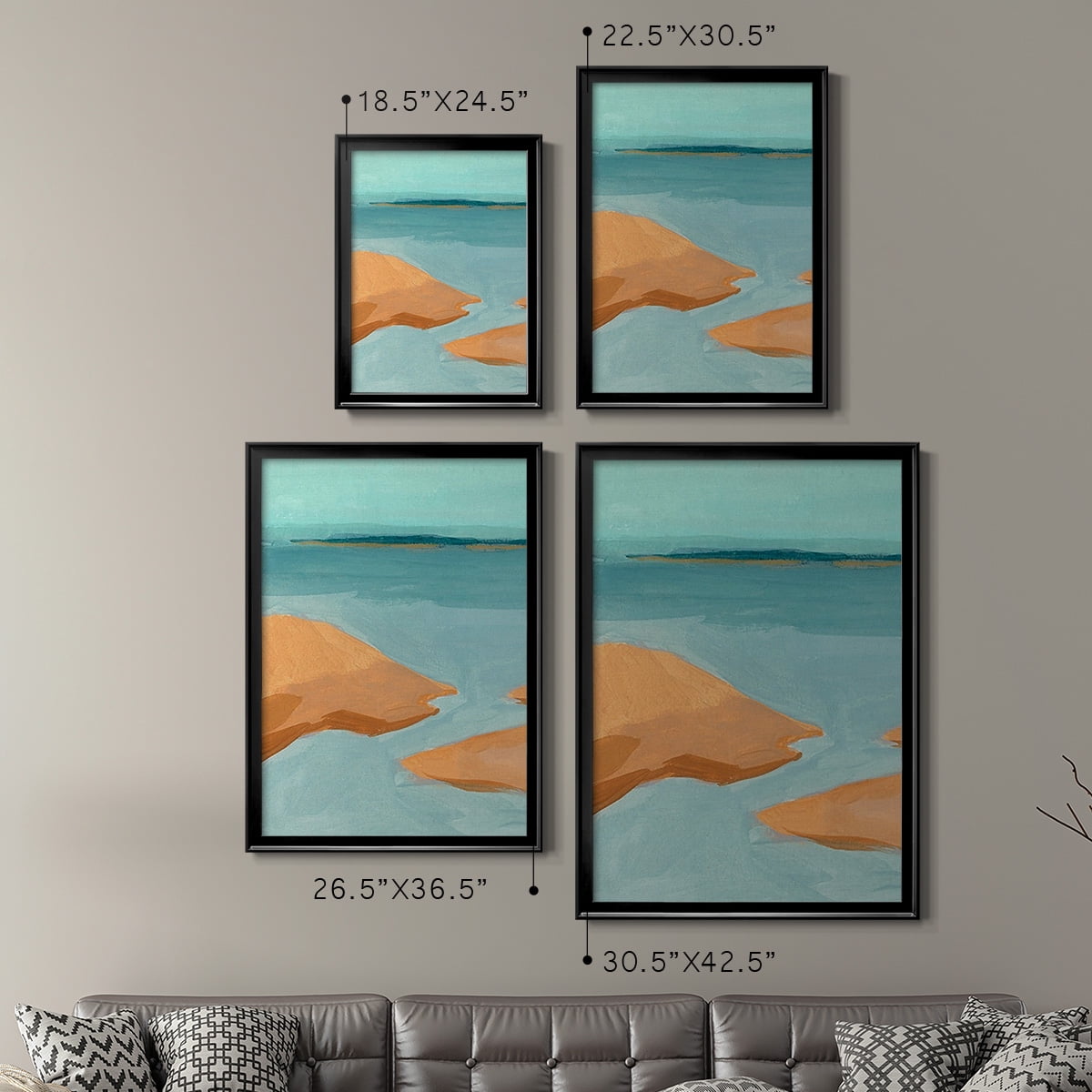 Out on the Sandbar IV Premium Framed Print, in Gold, Black, or Silver - Ready to Hang