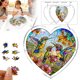 thumbnail image 3 of Acrylic Heart-shaped Puzzle Wind Chime Pendant 94-Piece Puzzle Porch Garden Wind Chime, 3 of 9
