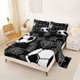 thumbnail image 2 of Erosebridal Soccer Sport Games Kids Full Size Sheets,Football Lovers Bed Sheets For Boys Teens 4 Pieces, 2 of 6