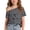 Gray B, variant on WRKEKC Girls Short Sleeve Tops Kids Star Print One Shoulder Short Sleeve Casual T-Shirt for Daily Wear 5-14 Years
