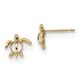 thumbnail image 1 of 14K Yellow Gold Madi K Childrens Sea Turtle Post Earrings, 1 of 2