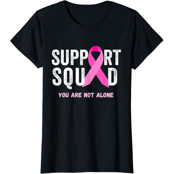 Support Squad Pink Ribbon Breast Cancer Awareness T-Shirt