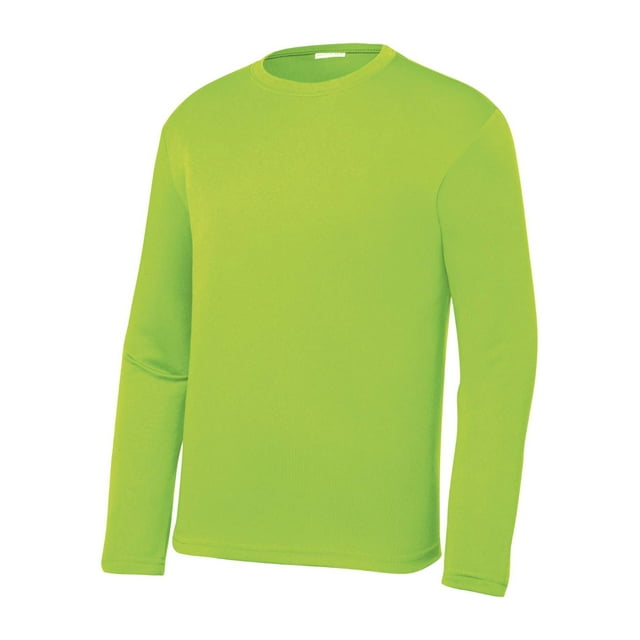 Gravity Threads Chandail à Manches Longues pour Jeunes à Évacuation de l'Humidité - Lime Shock - Grand