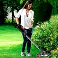 thumbnail image 3 of Powered Weed Eater, 2-in-1 Grass String Trimmer with 2 Detachable Head for Trimming Grass/ Weed, 2-Cycle Grass Edger Lawn Mower for Yard, Garden, 24V Battery, 3 of 7