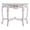 White, variant on International Caravan Windsor Hand-Carved Half Moon Wood Console Table in Walnut