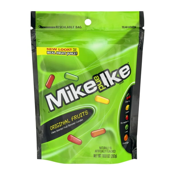 Mike and Ike Original Fruits Chewy Candy, 10 ounce Stand Up Bag, 1 count - Walmart.com - Walmart.com