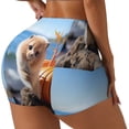 thumbnail image 2 of Kdxio Cute Guinea Pig Sea Print Workout Shorts for Women Seamless Soft Smooth Gym Yoga Scrunch Active Shorts, 2 of 5