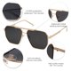 thumbnail image 4 of Gafas de sol SOJOS Retro Oversized Cuadradas Polarizadas SJ1161, 4 of 5