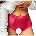 thumbnail image 4 of HUPOM Womens Seamless Underwear Panties For Women Briefs Casual None Elastic Waist Red S, 4 of 8