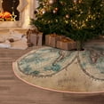 thumbnail image 5 of Sikiie The World is Hemisphere Nativity Christmas Tree Skirt, Jesus Christian Winter Holiday Tree Mat Decoration(30-48IN), 5 of 6