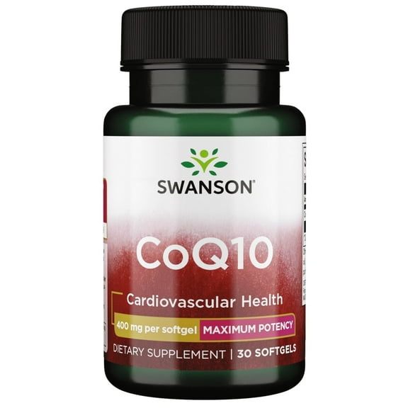 Swanson CoQ10 - Helps Promote Heart Health, Energy Support, & Aids Overall Cardiovascular System Health - Helps Maintain Coenzyme Q10 Supplement - (30 Softgels, 400mg Each)