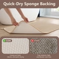 thumbnail image 4 of SIXHOME Knitted Loop Plush Bath Mat Soft Absorbent 20"x32" Bathroom Rug with Non-Slip Backing Quick Dry Machine Washable Bath Rug Beige, 4 of 6