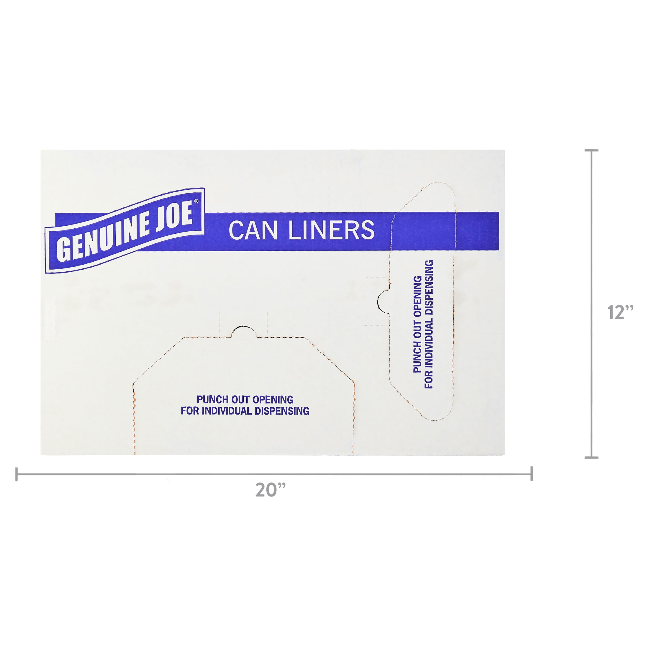 Genuine Joe Heavy-Duty Trash Can Liners, 60 Gallon, 50 per Box, GJO01535, Black