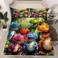 thumbnail image 2 of Castle Fairy Kids Teens Cartoon Dinosaur Queen Sheet Sets,Jungle Animal Bed Set, 2 of 7