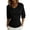 Black #3, variant on DORKASM Women Curved Hem Puff Sleeve Tops Casual Elegant Crew Neck T Shirts Blue M