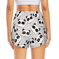 thumbnail image 3 of Picia Cute Panda Pattern Women's 2 in 1 Athletic Running Shorts High Waisted Workout Casual Gym Sweat Shorts with Comfy Liner Zipper Pockets-X-Large, 3 of 9