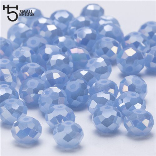 Cuentas de cristal Rondelle sueltas checas de 4, 6 y 8mm para fabricación de joyería Diy, costura AB, espaciador de Color, cuentas de vidrio facetadas, venta al por mayor Tan Jianjun unisex