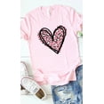 thumbnail image 5 of Leopard Pink Heart Graphic Tee T-Shirt PLUS, 5 of 7