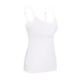 thumbnail image 7 of JULMCOMO White Tank Tops with Built In Bras Shelf Bra Camisoles Adjustable Spaghetti Strap Tank Tops Yoga Workout Plus Size Padded Undershirts XL, 7 of 7
