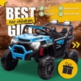 thumbnail image 5 of Ambifirner 24V 400W Kids Ride-On UTV with Parent Remote Control, Four-Wheel Drive & Suspension, LED Headlights, Bluetooth Music & Power Display for Ages 3+ (Blue), 5 of 10