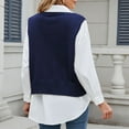 thumbnail image 7 of Women's Fashion Casual New Style Slim V-Neck Sleeveless Waistcoat Knit Sweater Top for Women Stylish Knit Vest Cardigan Sleeveless Sweater Top, 7 of 7