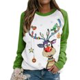 thumbnail image 2 of iTNHFP Hauts de Printemps pour Femmes Chandail en Molleton Imprimé à Manches Longues Blouse Décontractée Pull, 2 of 4