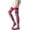 Red, variant on Prolriy Thigh High Socks for Women Striped Colorful Printed Non Slip Stretch Over Knee Stockings Womens Socks Black