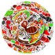 thumbnail image 1 of Calcomanías impermeables de vinilo con estampado de grafiti con forma de hormiga, 50 unidades, 1 of 5