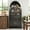 Black, variant on Toauuo 71" Tall Farmhouse Arched Kitchen Pantry Cabinet - Glass Door Barn Door Design with Adjustable Shelves Storage Cupboard for Kitchen Living Dining Room