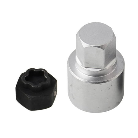 1 piece steel automotive locking wheel r key with adapter 3