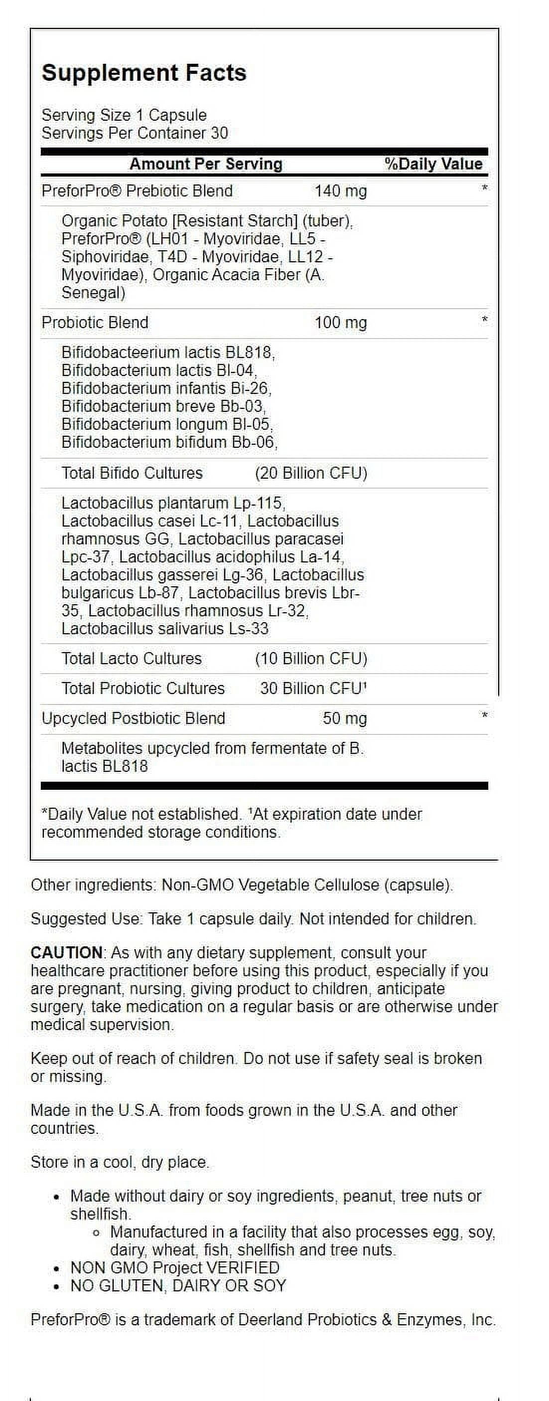 Garden of Life Dr Formulated Once Daily 3-in-1 Complete Probiotics, Prebiotics & Postbiotics - PRE + PRO + POSTBIOTIC Supplement for Adults’ Digestive & Immune Health, 30 Billion CFU, 30 Day Supply