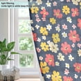 thumbnail image 4 of Yayeee Window Curtains Light Filtering 63"x42" Grommet Panel Pair Home Living Room Decor, Small Colorful Flower, 4 of 7