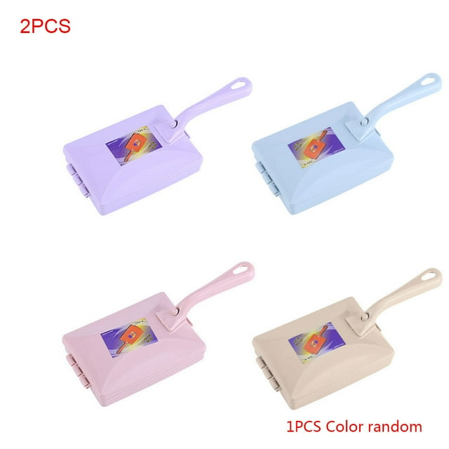 2 Pieces Multi-functional Double Head Handheld Table Brush Multi-functional Carpet Table Brush Plastic Sweeper Dirt Hair Cleaner Collector Roller Random Color