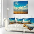 thumbnail image 2 of Designart Deserted Brown Sea Coastline - Landscape Printed Throw Pillow - 16x16, 2 of 4