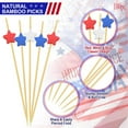 thumbnail image 2 of 4Th of July decorations, Patriotic decorations, Star decorations, 6 in Bamboo toothpicks, Appetizer Picks, Red White and Blue decorations, 100 Pc, Patriotic Parties, 2 of 8