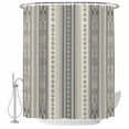 thumbnail image 2 of Boho Stripes,Waterproof Fabric Shower Curtain,Beige Geometric Modern Flower Stripe Waterproof Fabric Shower Curtain for Bathroom Curtains Bathtubs Hotel Shower Curtains with 12 Hooks Standard 66x72, 2 of 8