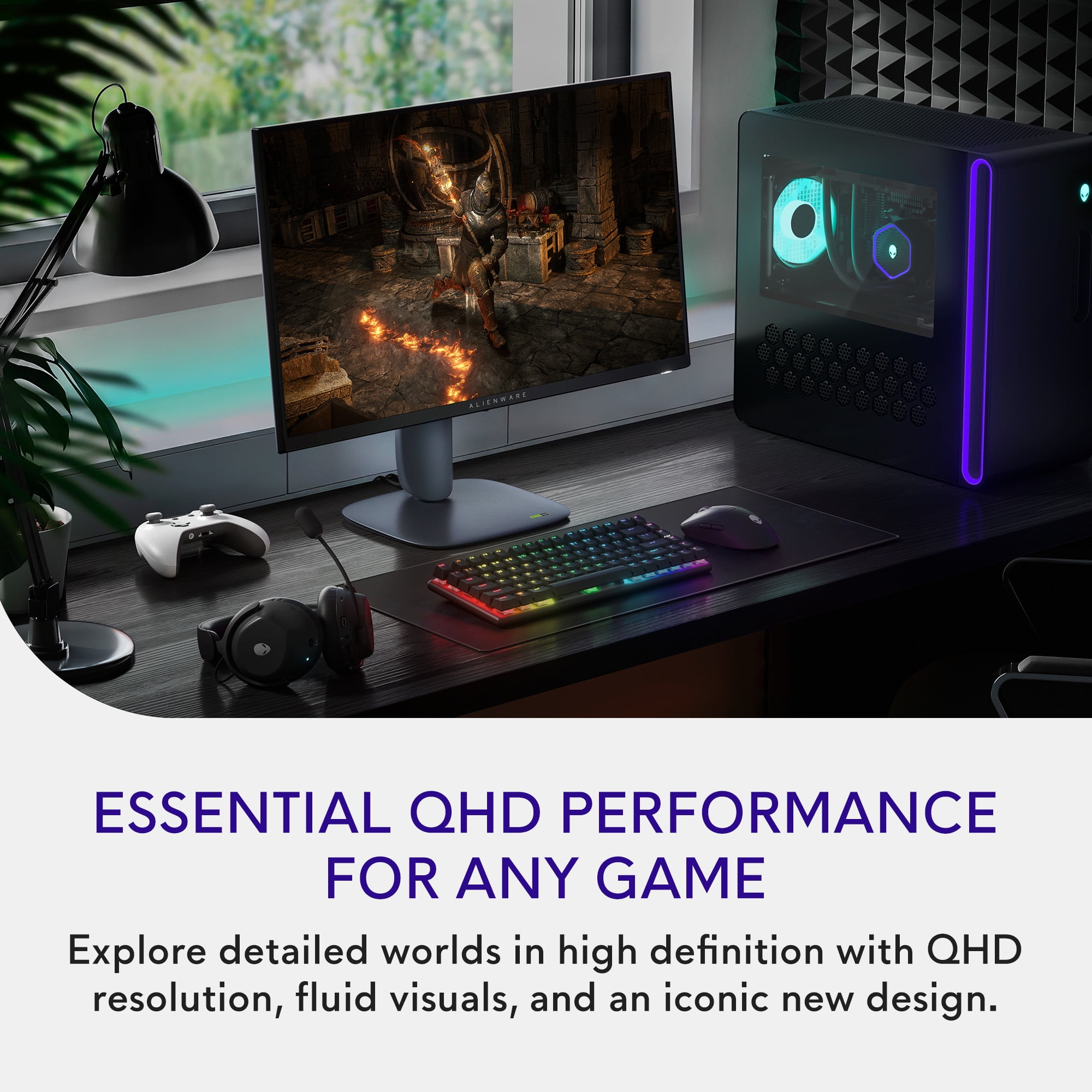 Alienware 27 Gaming Monitor 27" QHD 180Hz IPS Anti-glare Computer Display Black, AW2725DM