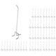 thumbnail image 2 of 50 Pcs 6-Inch Pegboard Hooks Metal Shelving Hooks and Organizer Assortment Pegboard Garage Storage O, 2 of 5