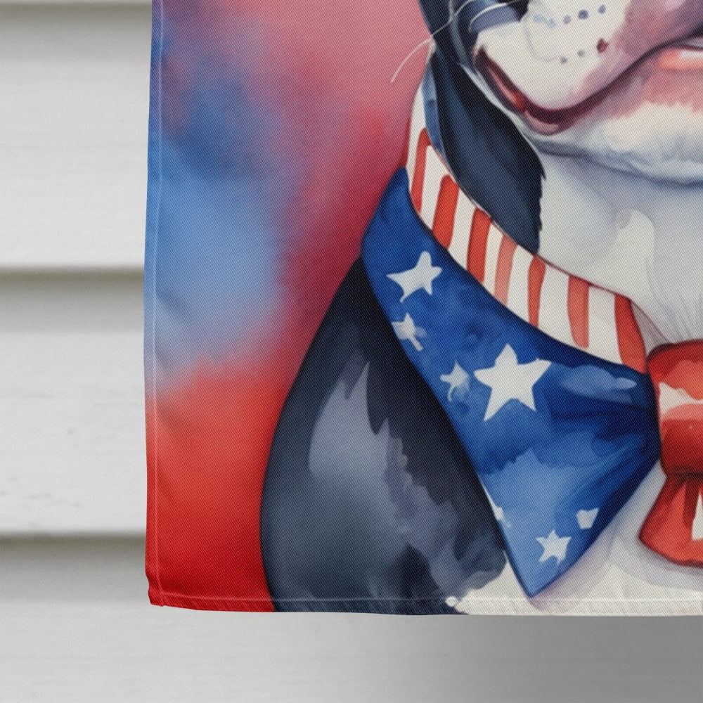 Boston Terrier Patriotic American House Flag 28 in x 40 in