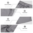 thumbnail image 5 of Awwp Men Set American Casual Summer Linen Men's Suit Loose Long Sleeved Short Pants And Shirt Set for Men Dark Gray M, 5 of 6