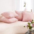 thumbnail image 1 of Deconovo Corduroy Fundas de cojines Juego de 4 – Machine Washable Home Decor for Sofa, Dormitorio | Coral Pink, 12x20 Inch, 1 of 7