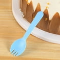 thumbnail image 4 of Frosted Plastic Birthday Cake Forks and Spoons, Disposable Spoons and Dessert Forks for Cake and Dessert, Individually Wrapped Cutlery, 4 of 6