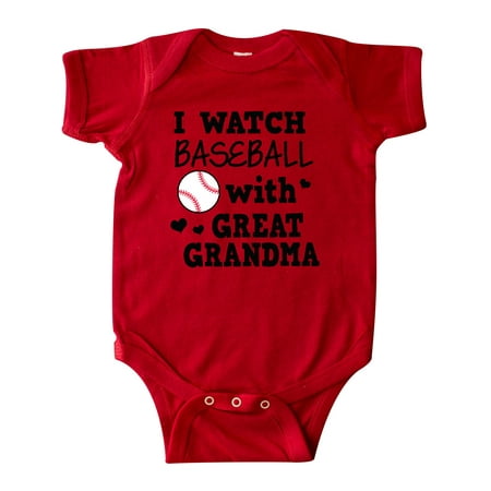 

Inktastic I Watch Baseball with My Great Grandma Gift Baby Boy or Baby Girl Bodysuit