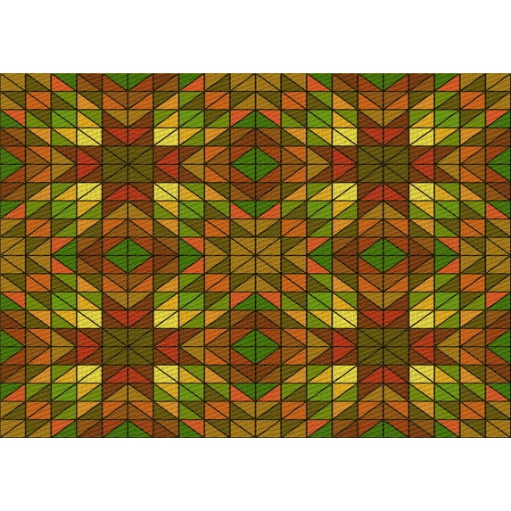 Ahgly Company Machine Washable Indoor Rectangle Transitional Saffron Red Area Rugs, 3' x 5'