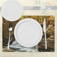 thumbnail image 3 of Ambesonne United States Place Mats Set of 4, Cascade Delaware, Standard Size, Brown Green White, 3 of 6