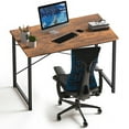 thumbnail image 5 of EDX 44 Inch Computer Desk for Small Spaces, Small Student Study Gaming  Work Writing Desk, Modern Simple PC Table Workstation for Home Office, Rust, 5 of 8