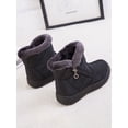 thumbnail image 4 of Snow Boots Womens Winter Ankle Boots Ladies Warm Fur Lined Booties Thickening Shoes Zip Flat Sneakers Outdoor Slip On Waterproof Short Boots, 4 of 5