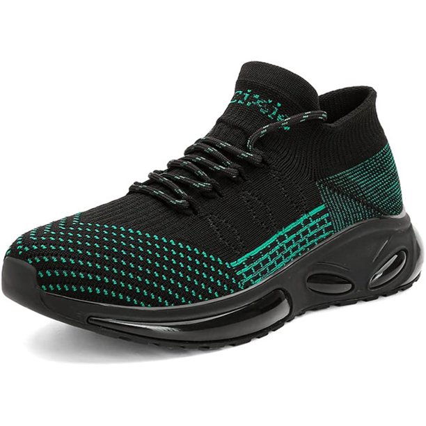 Xishao Mocasín Casual, Caminar Tenis para Hombre, Ligeros, Transpirables. Negro verde 28.5 cm Negro verde 28.5 cm Xishao ropa